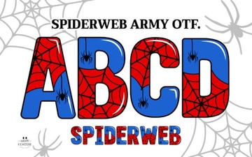 Design Projects Using Spiderweb Army Font