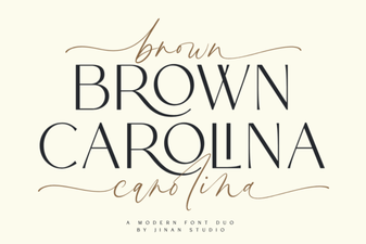 The Brown Carolina Duo Font for Creative Projects