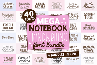 Create Beautiful Handwriting Projects with Mega Notebook Fonts